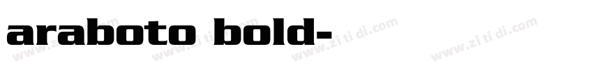 araboto bold字体转换